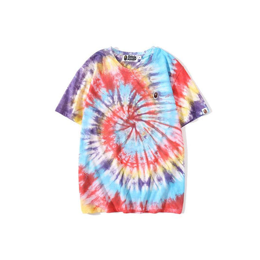 Bathing Ape T-Shirt Ape Head Color Tie-Dye T-shirt Short Sleeve