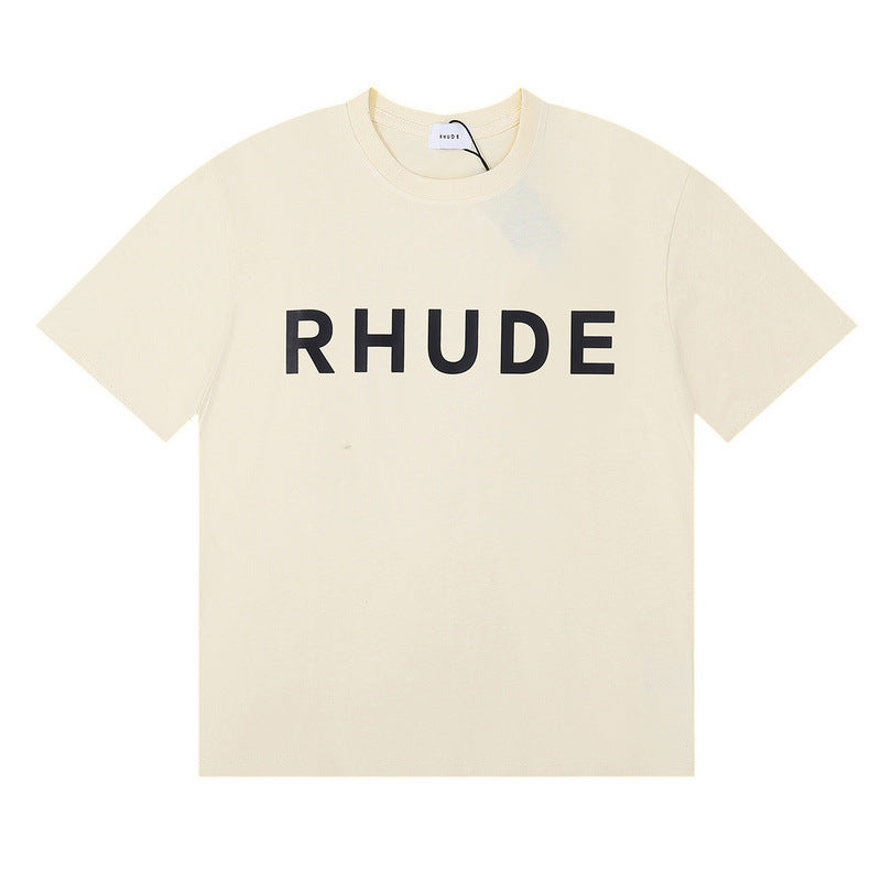 Rhude T-shirt Letter Logo Printed Short Sleeve T-shirt