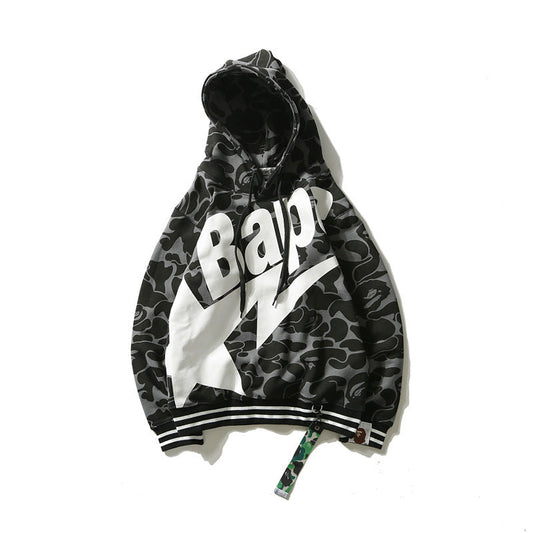 Bathing Ape XINGX Camo Black Sweatshirt Camouflage Hoodie