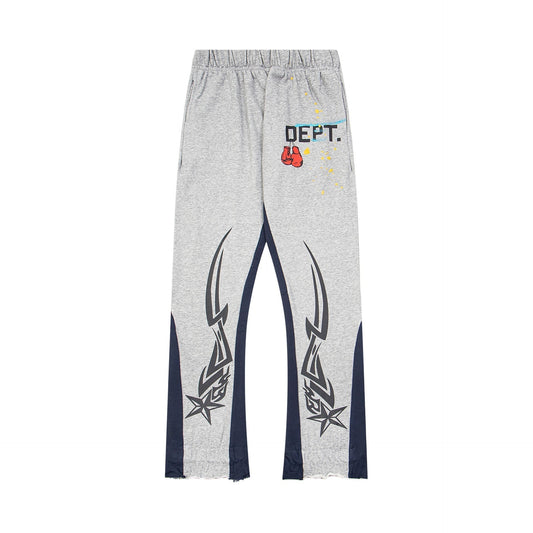 Gallery Dept Sweatpants T Hand-painted splashed ink letter splicing casual trousers