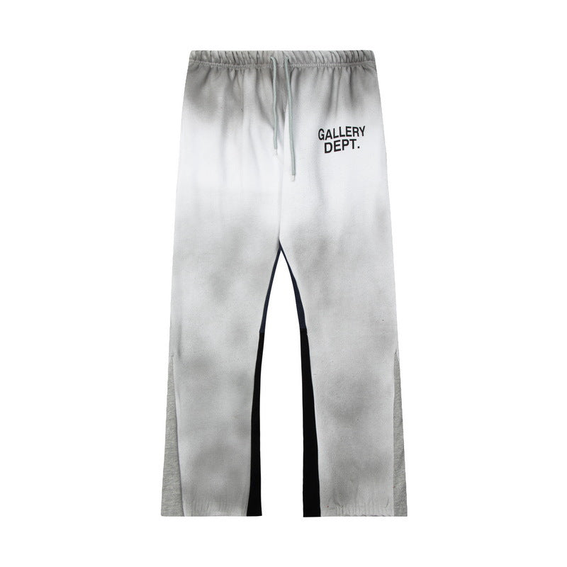 Gallery Dept Sweatpants Tie-dye Splash Ink Graffiti Alphabet Print Casual Sweatpants Trousers