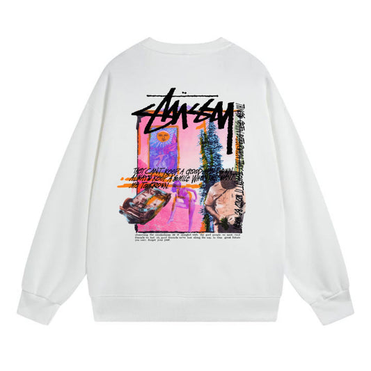 Stussy Sweatshirts Crew Neck Fleece Sweater