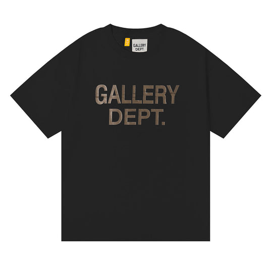 Gallery Dept T Shirts Los Angeles Gallery Dept Letter Print Loose Men and Women Casual Short Sleeved T-shirt